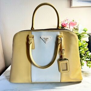 SOLD Excellent Prada Alma Medium Saffiano Leather Two-tone bag